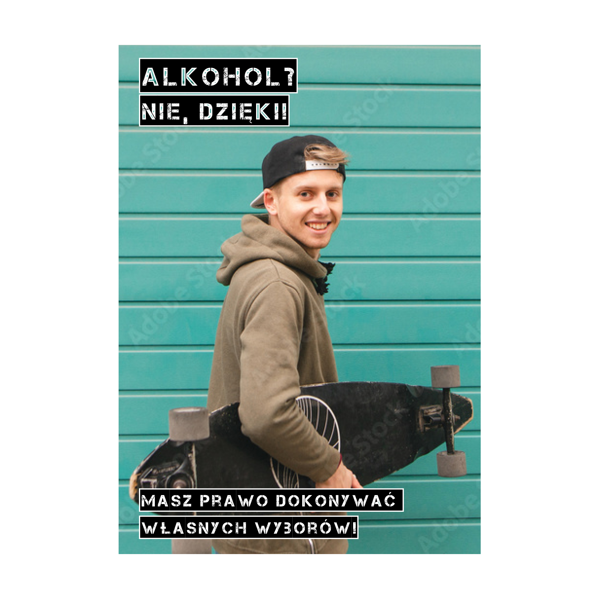 plakat alkohol nie dzięki