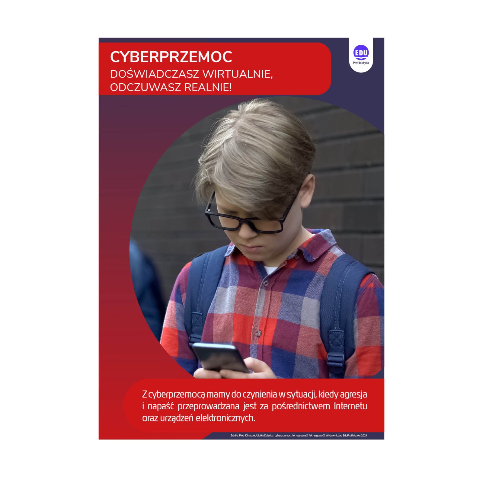 Cyberprzemoc. Doświadczasz wirtualnie, odczuwasz realnie!  - plakat