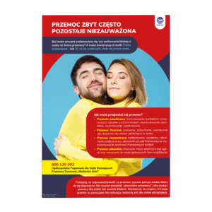 Przemoc zbyt często pozostaje niezauważona! – plakat profilaktyczny