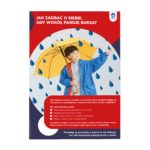 Jak zadbać o siebie, gdy wokół panuje burza? – plakat profilaktyczny